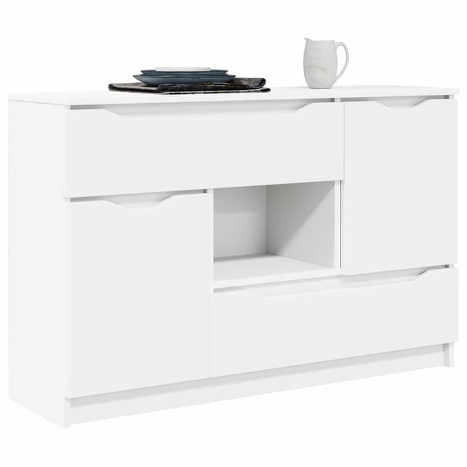 vidaXL - Dressoir - Wit - 100 - x - 30 - x - 65,6 - Bewerkt - hout