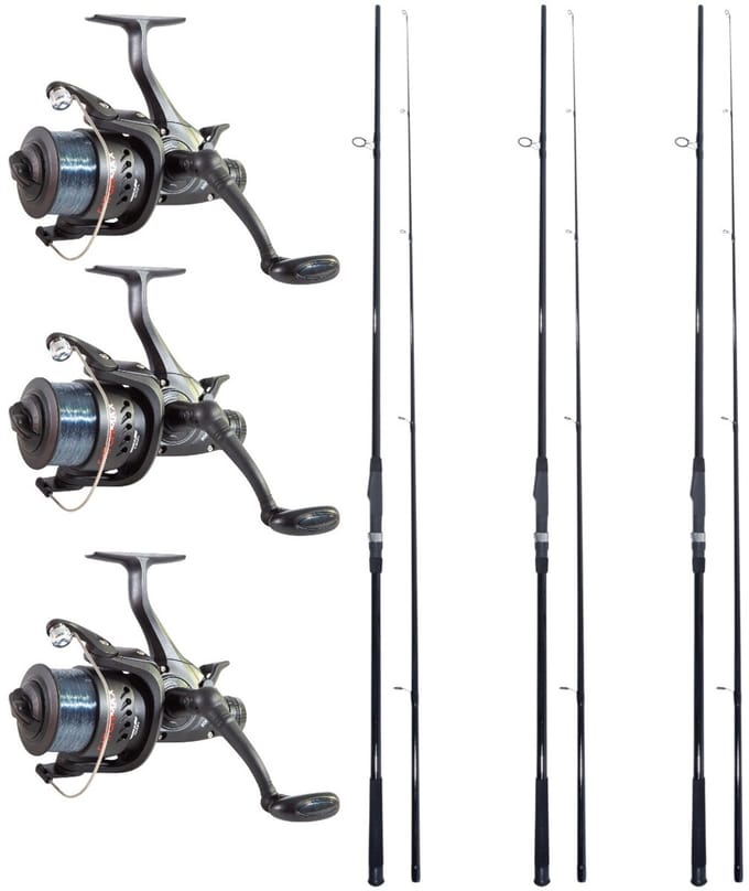 3x Catchmax Carper + 3x Catchmax 5000FR (Karperhengels + Vrijloopmolens) - Karper Set