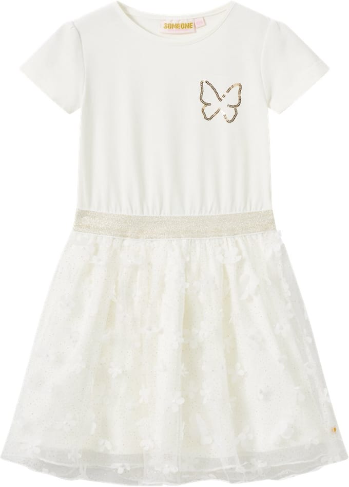 Someone ADEL-SG-51-W Meisjes Jurk - ECRU