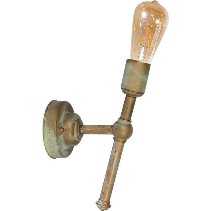 Moretti Luce Wandfakkel 3105 van messing, schuin