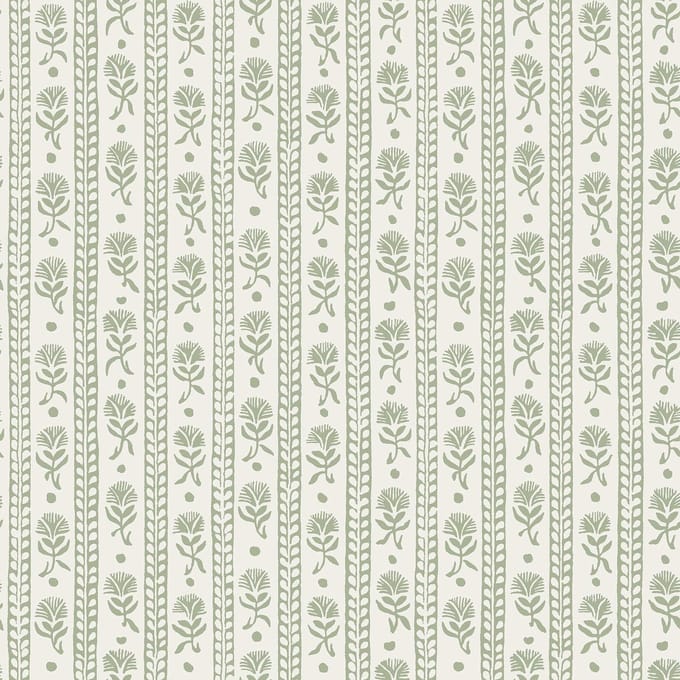 Boråstapeter Vliesbehang 8051 - Anno II - Botanisch Groen - 53cm x 10.05m