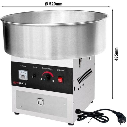 GGM Gastro Professionele suikerspinmachine - Ø52cm - 0,95kW - RVS - 230V - tafelmodel