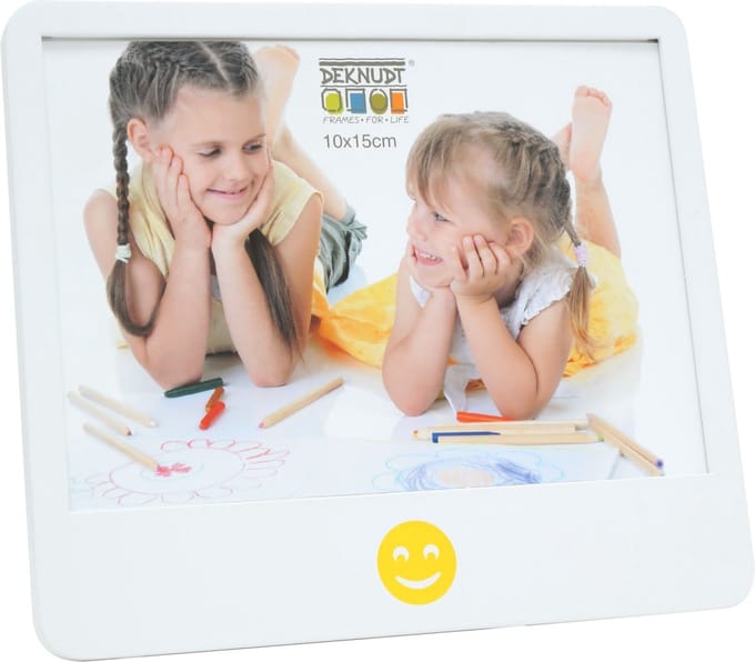 Deknudt Frames fotolijst S68KK1 E1B - wit - emoticon vrolijk - 10x15 cm