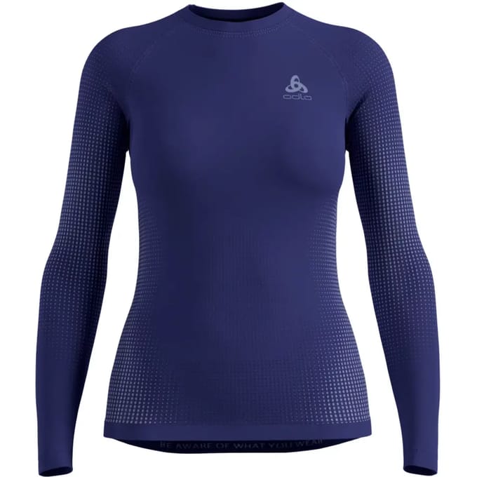 Odlo Performance WarmCrew Longsleeve Dames-blauw