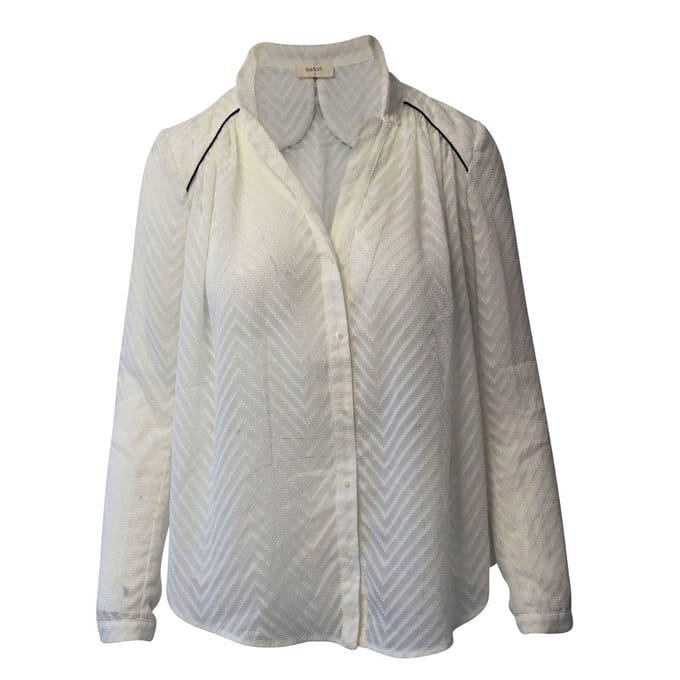 Ba&sh blouse met textuur in wit polyester