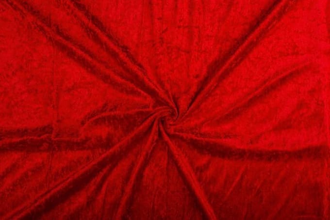 Velours de panne stof - Rood - 50 meter