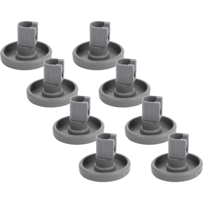 8 PCS Roue de Panier Lave-vaisselle ABS Haute Résistance Remplacement Roue Panier à Vaisselle Inférieur Lave-vaisselle gray