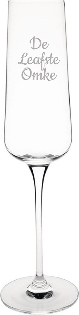 Gegraveerde Champagneglas 27cl De Leafste Omke