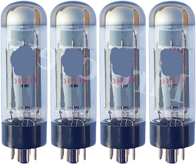 Vacuümbuis - Audio buis - Hifi versterker - Bijpassende quad - 4 stuks - Zilver
