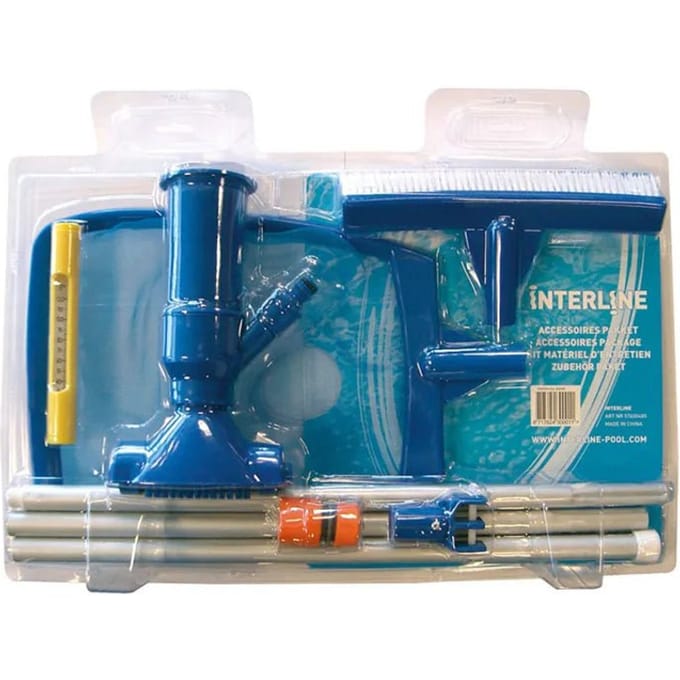 Interline Accessoirepakket Zwembadreiniging Blauw/wit 5-delig
