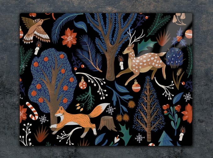 TMK ArtDeko - Snijplank Glas - 52x40 cm - Dieren - UV-print