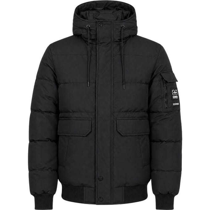 Crosshatch Milwaka polyester herenjas met lange mouwen en capuchon (Zwart)