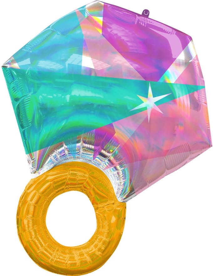 Amscan - Folieballon Iridescent Wedding Ring - 55 cm x 68 cm