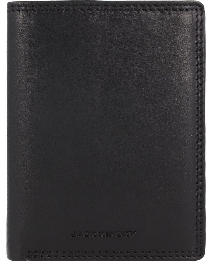 Jack Kinsky Montreal Portemonnee RFID-bescherming Leer 12 cm - Jongens - Horizontaal - schwarz