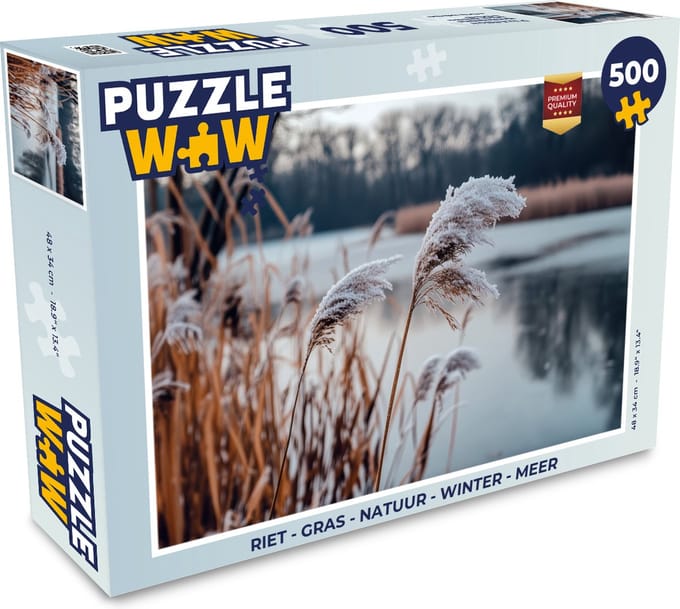 Puzzel Riet - Gras - Natuur - Winter - Meer - Legpuzzel - Puzzel 500 stukjes