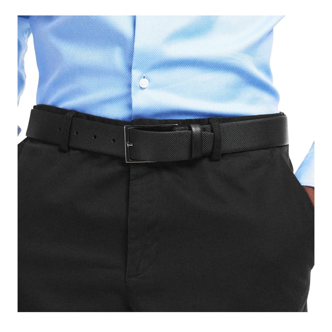Boss Heren Carmello Leren Dress Belt (Zwart)