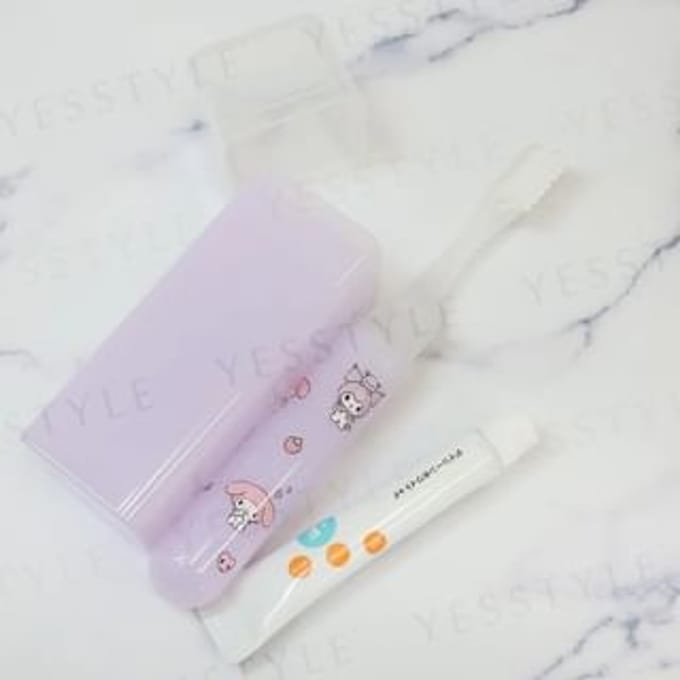 Kamio Japan - Sanrio Kuromi & My Melody Square Toothbrushing Set 1 set