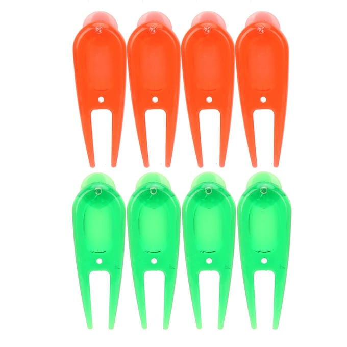 PE Plastic Golfbal Divot Tools Pitchfork Putting Green Reparatie Kit met Balmarker green