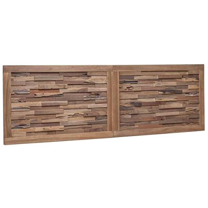 vidaXL - Bed - Hoofdbord - Naturel - Massief - Teakhout