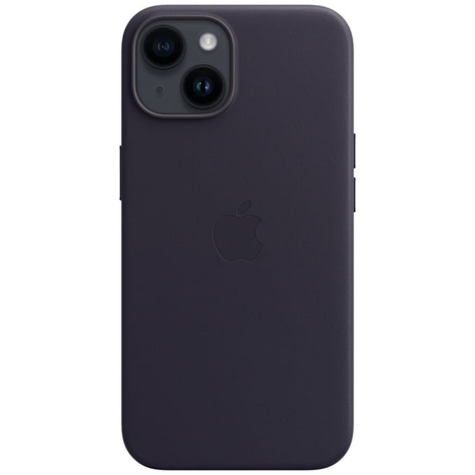Leather Backcover MagSafe voor de Apple iPhone 14 - Ink