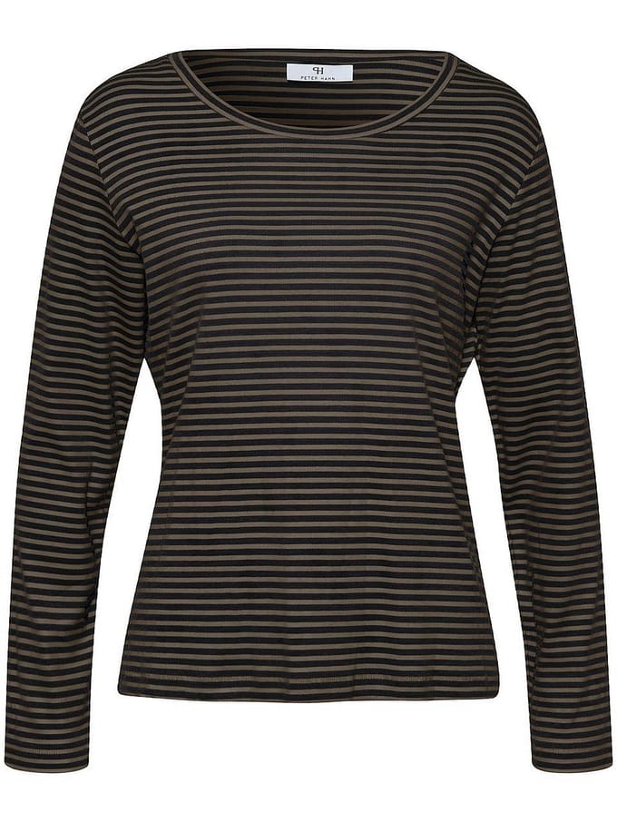 Shirt ronde hals en lange mouwen Van Peter Hahn beige