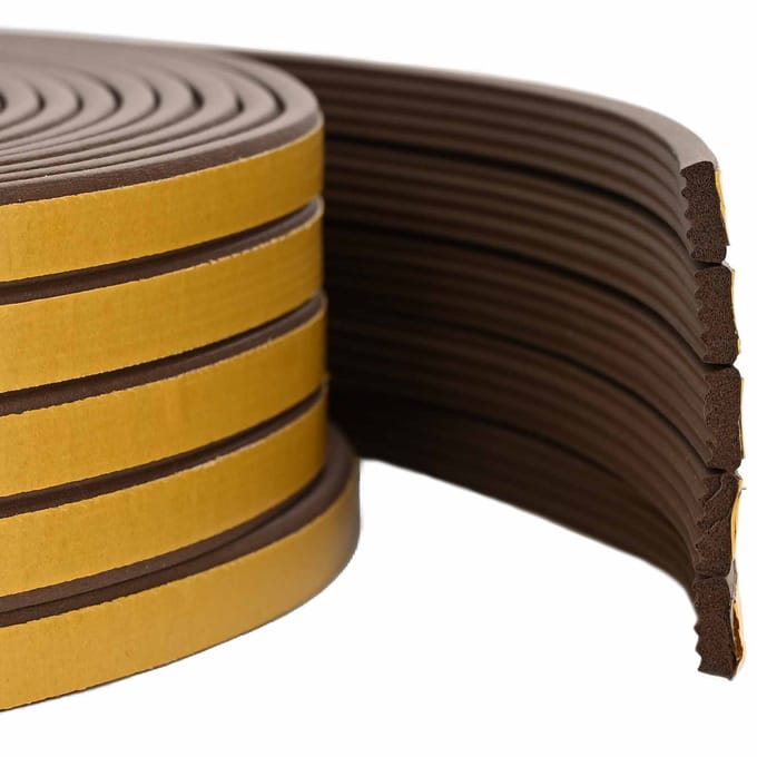 vidaXL - Zelfklevende - raamdichting - Bruin - 8 - x - 3 - mm - 12 - m - EPDM-schuin