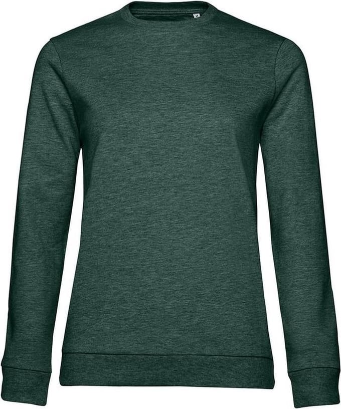 B&C Dames/dames Set-in Sweatshirt (Donkergroene heide)