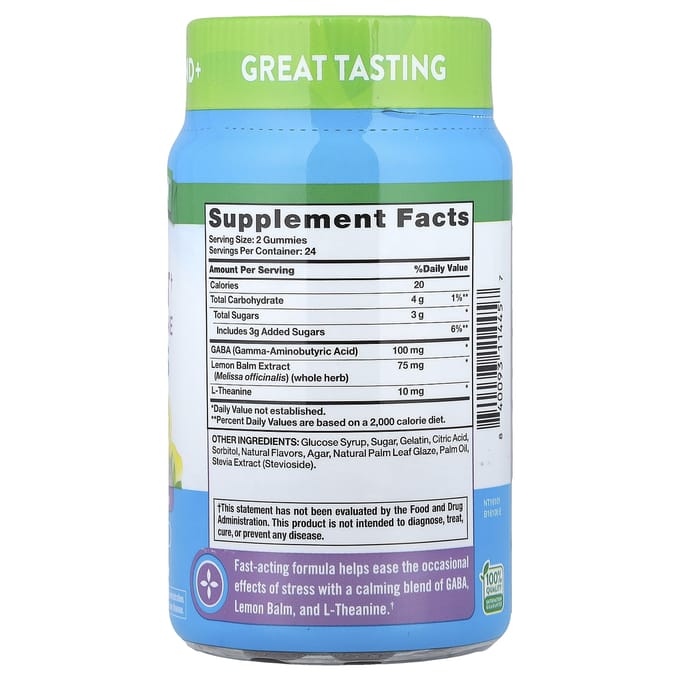 Nature's Truth, Stress Relief + Gaba, L-Theanine, Citroen & Aardbei, 48 Gummies