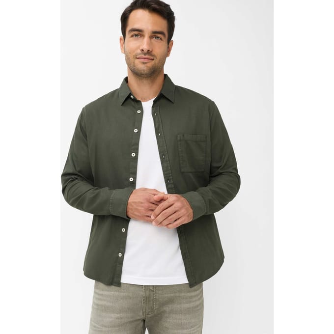 Brax Heren Overhemd  Style HAROLD pine, groen, maat M