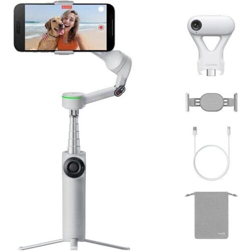 Insta360 Flow 2 AI Tracker Bundle - Stone Gray - Spotlight - Gebarenbesturing