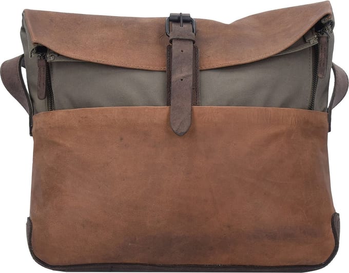 Harold's Twister Messenger Leder 36 cm Laptopvak - 38cm (15 duim) - natur