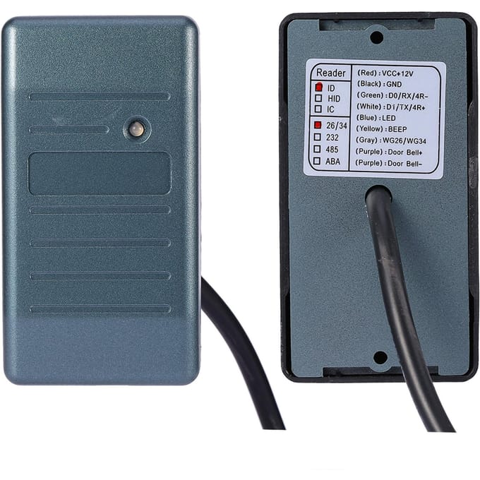 Beveiliging voor RFID EM ID-kaart Toegangscontrole Lezer 125KHz Wiegand 26 Waterdicht JS zwart