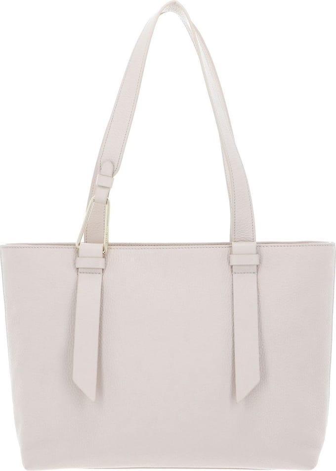 COCCINELLE Leren Schoudertas Malory Handbag Lambskin White Crème