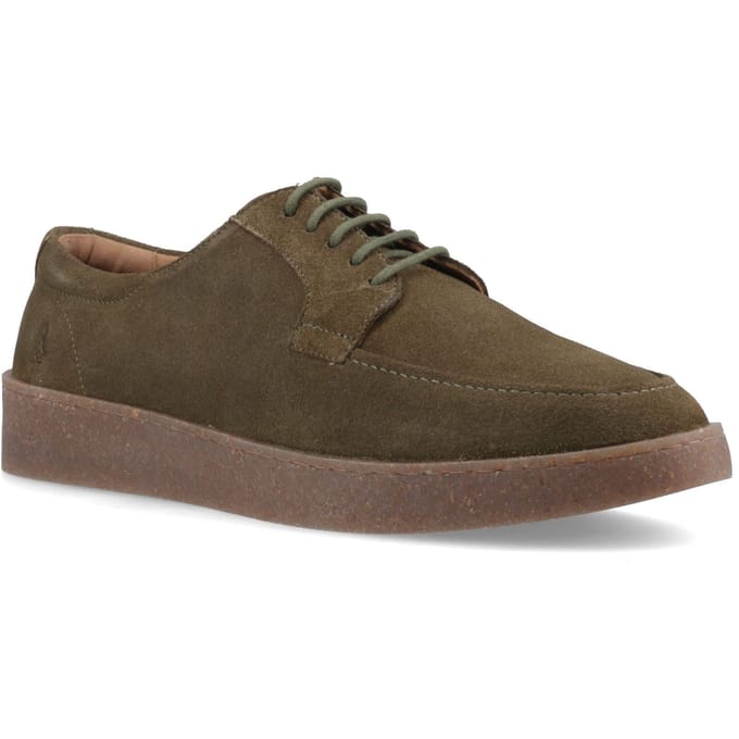 Hush Puppies Rafael Suède Heren Khaki Veterschoenen