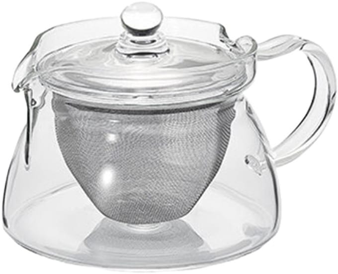 HARIO Theepot Cha-Cha Kyusu Kaku - Hittebestendig Glas - Transparant