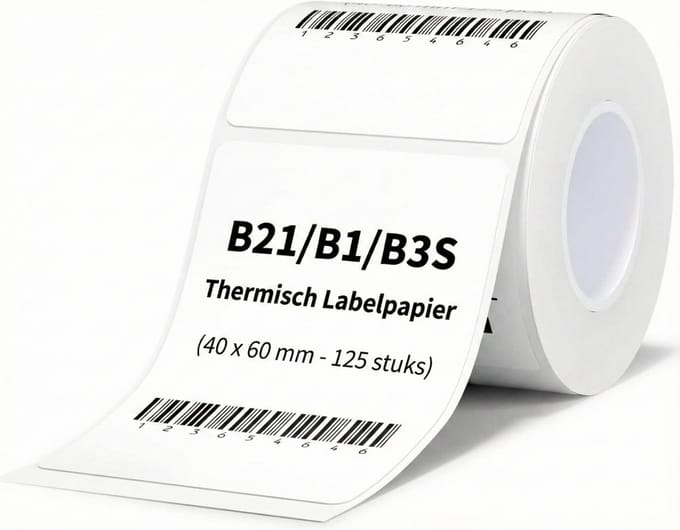 Niimbot Rol voor B21/B1/B31/B4 - 40x60mm - 125 Labels - 1 rol - Wit