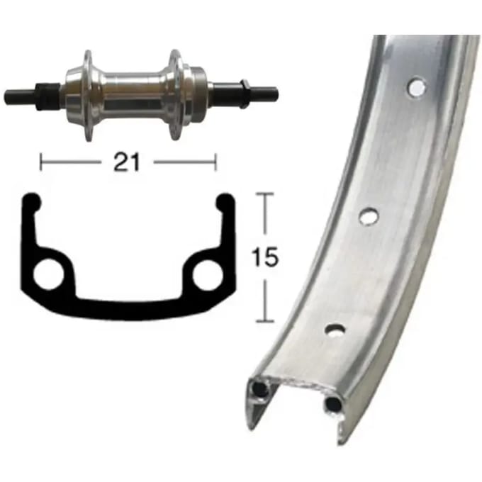 Wiel Wiener RT26x1.9,COR.ROSC, 36 Ranura Rue.C.Pared