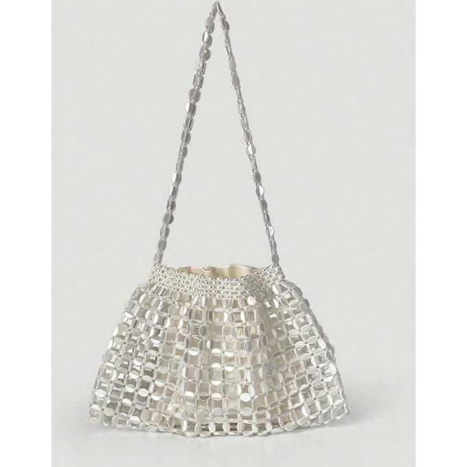 Grote knoedel mode trend schoudertas Beige gray