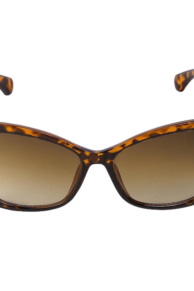 Yehwang - Zonnebril - Bruin met print - Goud