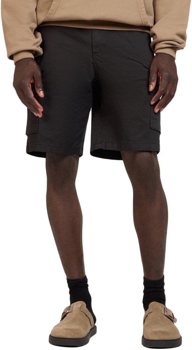 WOTEGA Heren Cargoshorts Atlas – Regular Fit – Katoen Stretch – Zwart – Elastische taille