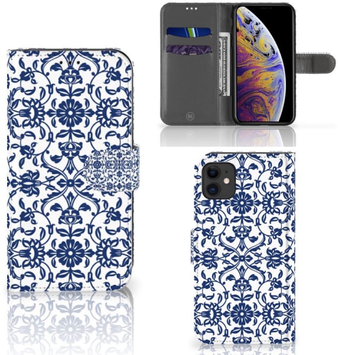 Apple iPhone 11 Hoesje Flower Blue