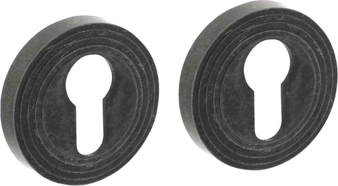 Intersteel Rozet met profielcilindergat ø55x10 mm oud grijs