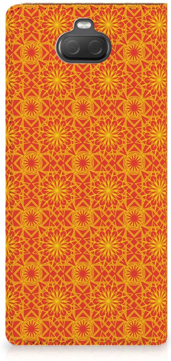 Sony Xperia 10 Plus Hoesje met Magneet Batik Oranje