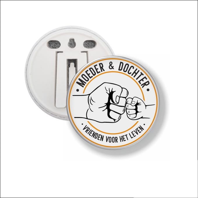 Button Met Clip 58 MM - Moeder & Dochter