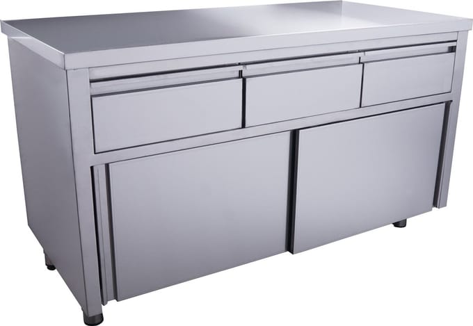 Schuifdeurkast - 3 Lades 1400x700mm, Saro 700-2210