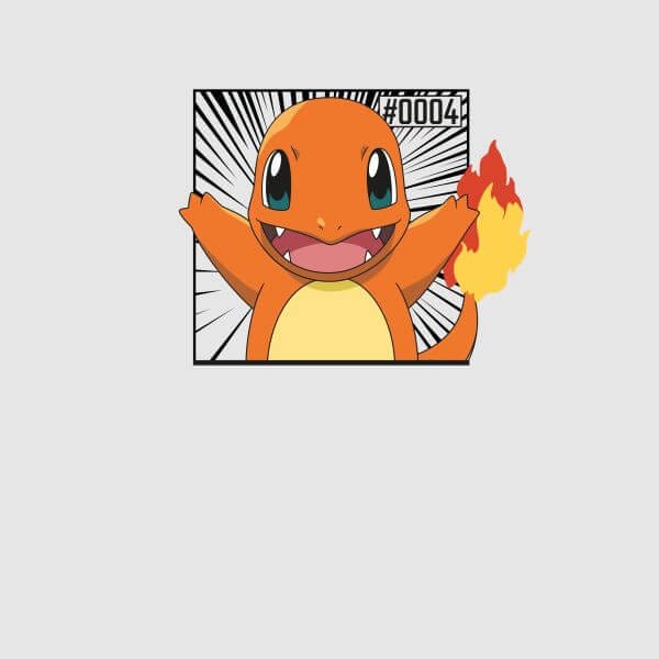Pokémon Pokédex Charmander #0004 Women's T-Shirt - Grey - S