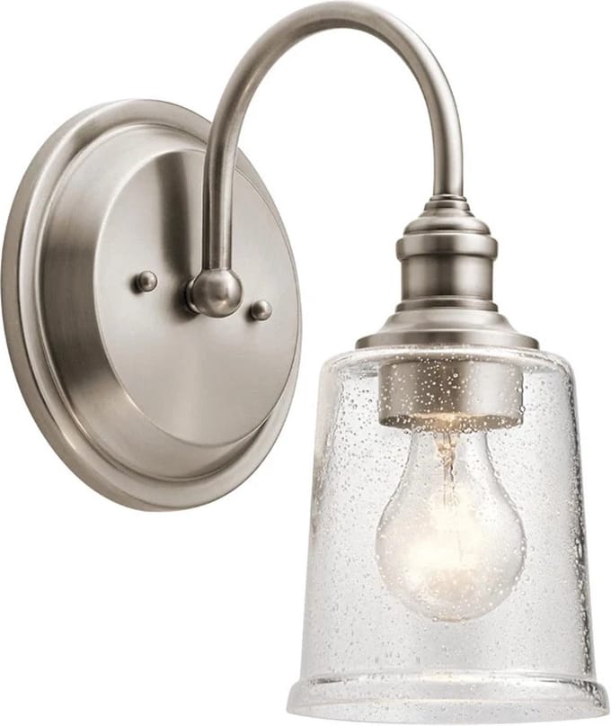 Moderne Wandlamp - Steady Lighting - Metaal - Modern - E27 - L: 23.5cm - Voor Binnen - Woonkamer - Eetkamer - Blauw