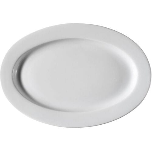 GGM Gastro (24 Stück) PERA Weiß - Teller - oval - Länge: 240mm - Weiß Wit