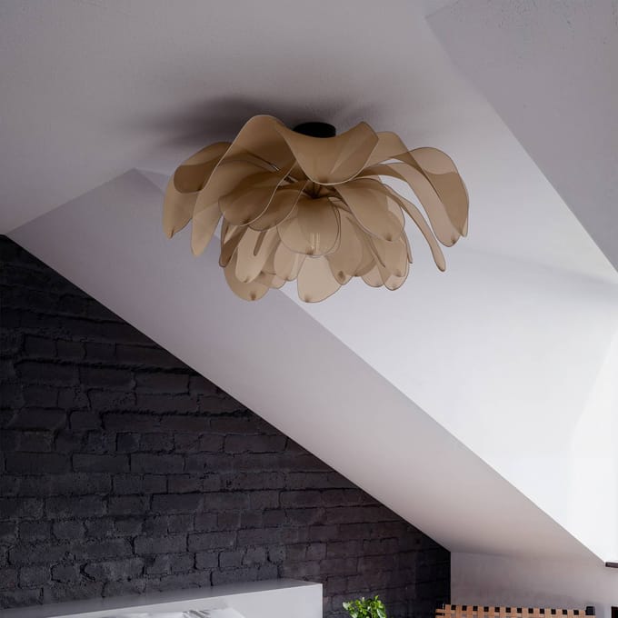 By Rydéns By Rydens plafondlamp Lou Lou, naturel, Ø 80 cm, textiel