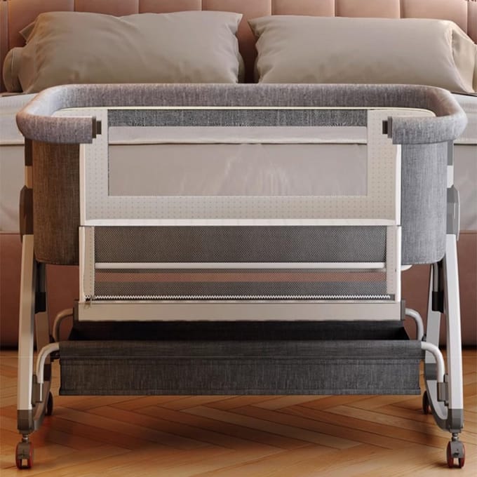 Cododo babywieg voor veilig samen slapen met kokosvezel matras en luiertafel